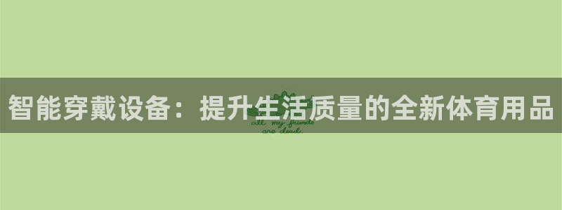凯捷体育平台APP:智能穿戴设备:提升生活质量的全新体育用品